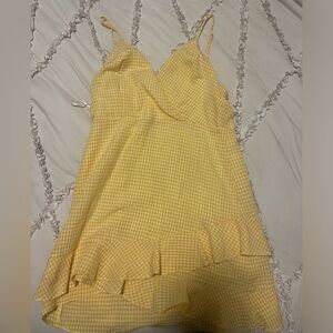 Altard State Yellow Gingham Dress